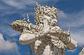 Famous Thailand temple or white temple, Wat Rong Khun,at Chiang Rai province, northern Thailand. 